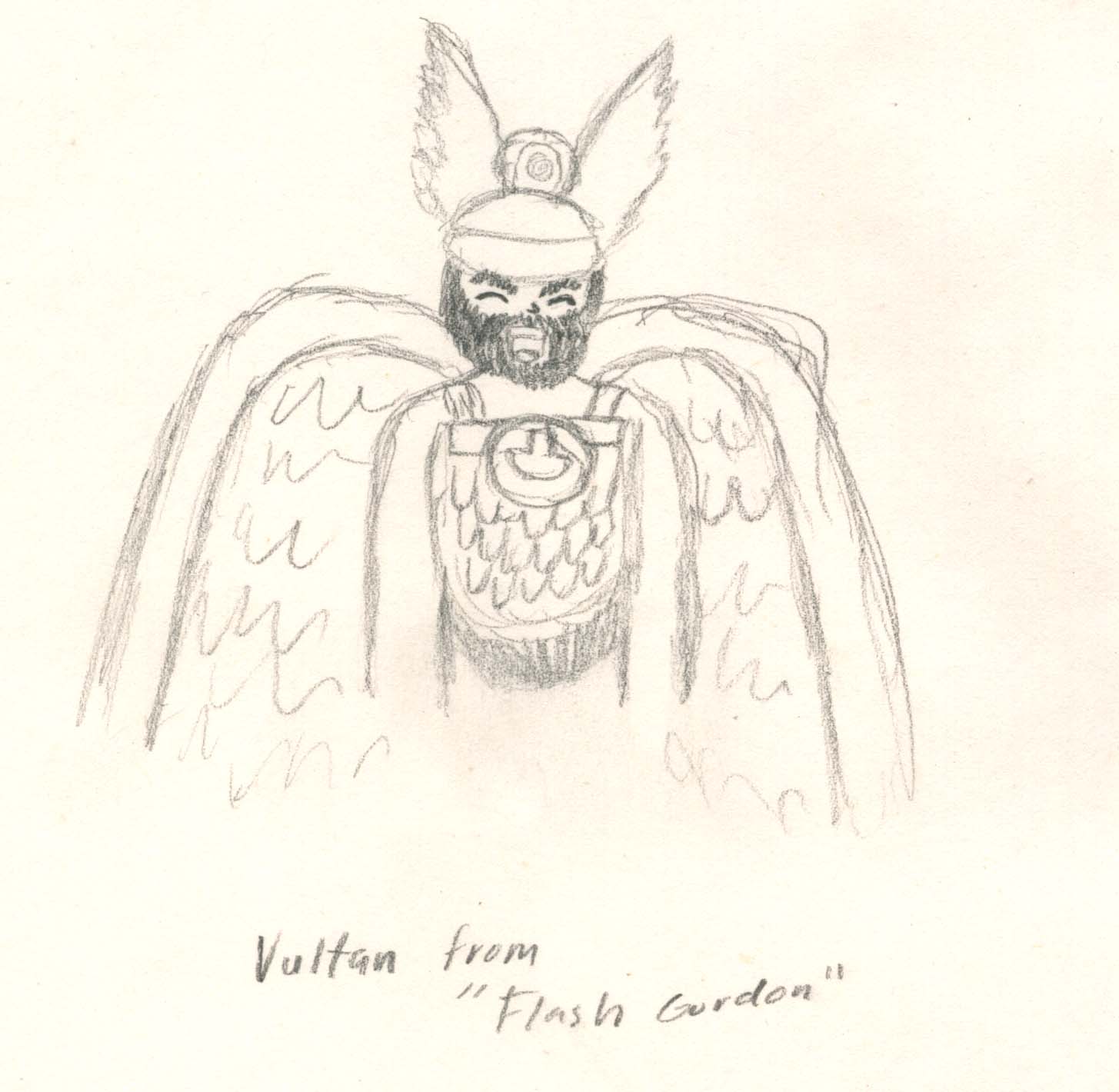 My sketch of Vultan from Flash Gordon... >.<